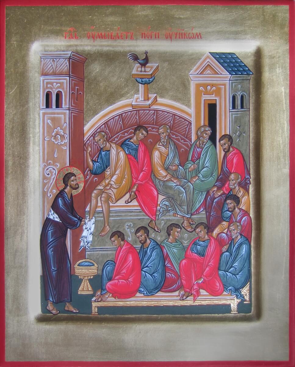 Le Seigneur lave les pieds des disciples
